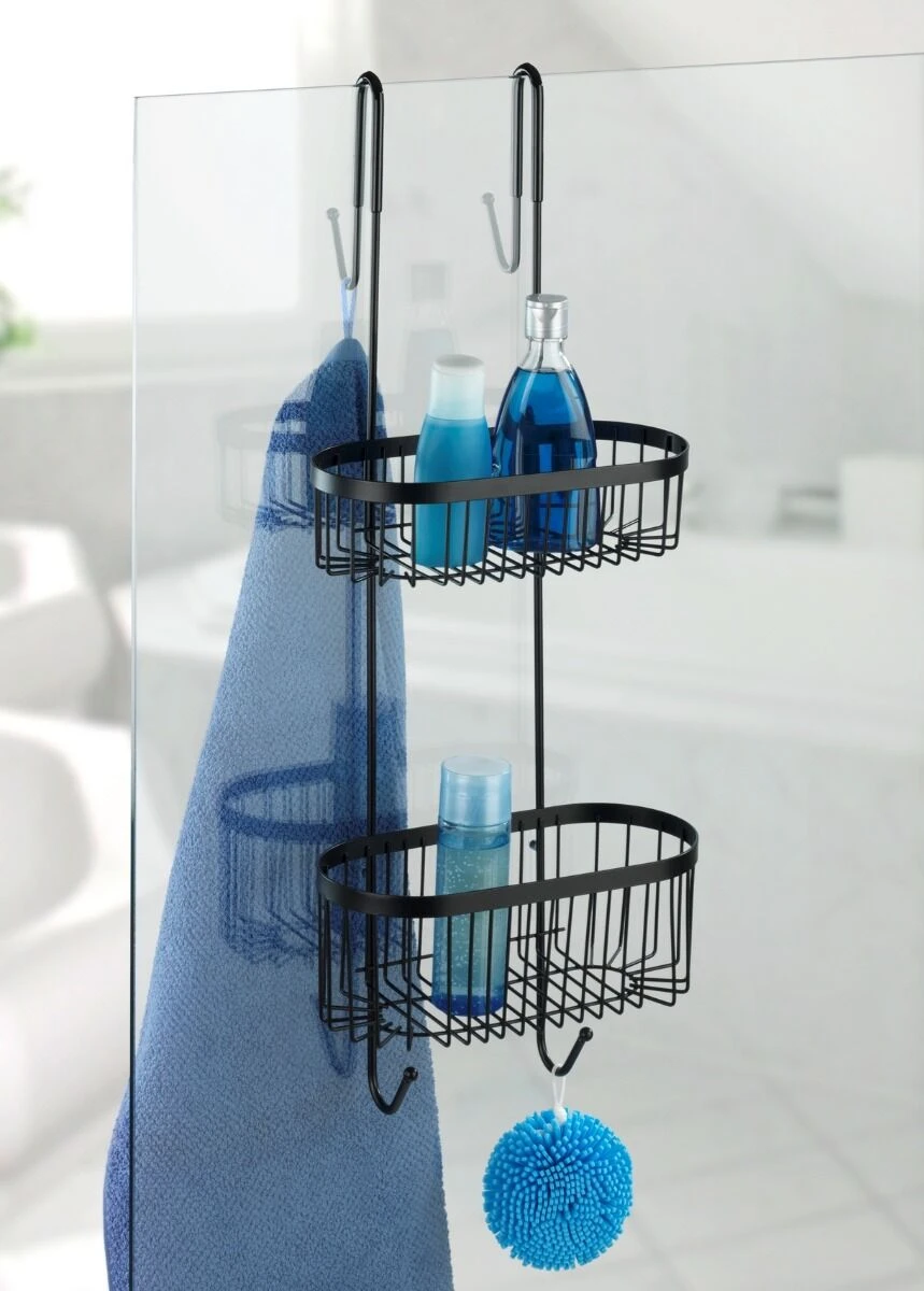 Wenko Serino Doucherek 2-laags Zwart Mat 3 Wenko Serino Doucherek 2-laags Zwart Mat