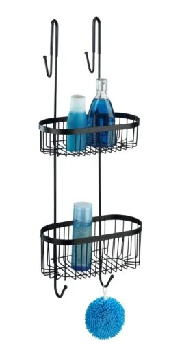 Wenko Serino Doucherek 2-laags Zwart Mat 8 Wenko Serino Doucherek 2-laags Zwart Mat -hotbath winkel wenko serino doucherek 2 laags zwart mat sk64245 4